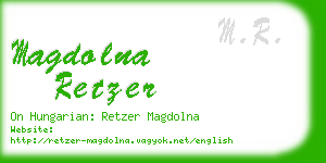 magdolna retzer business card